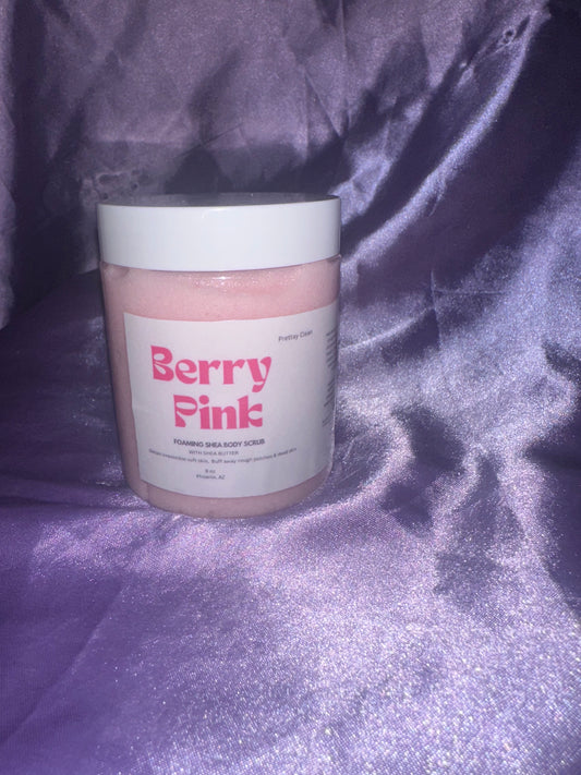 Berry Pink Foaming Shea Body Scrub