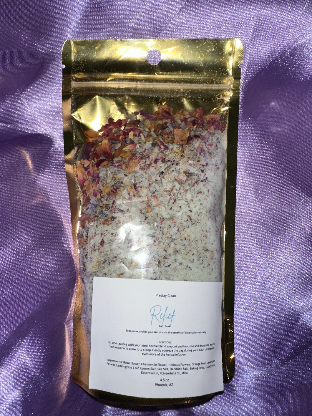 Bath Soak: Relief 4.5oz (Essential Oil)