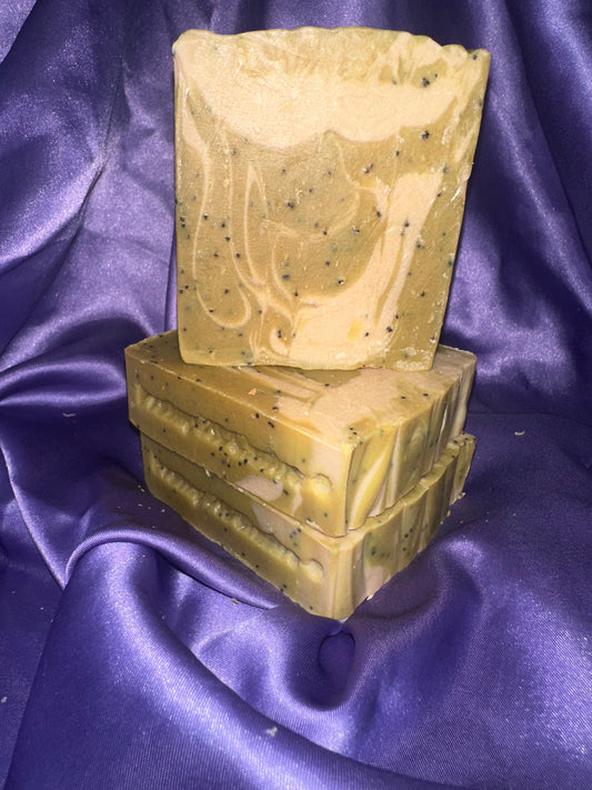 Lemon Poppy Cake Bar Soap