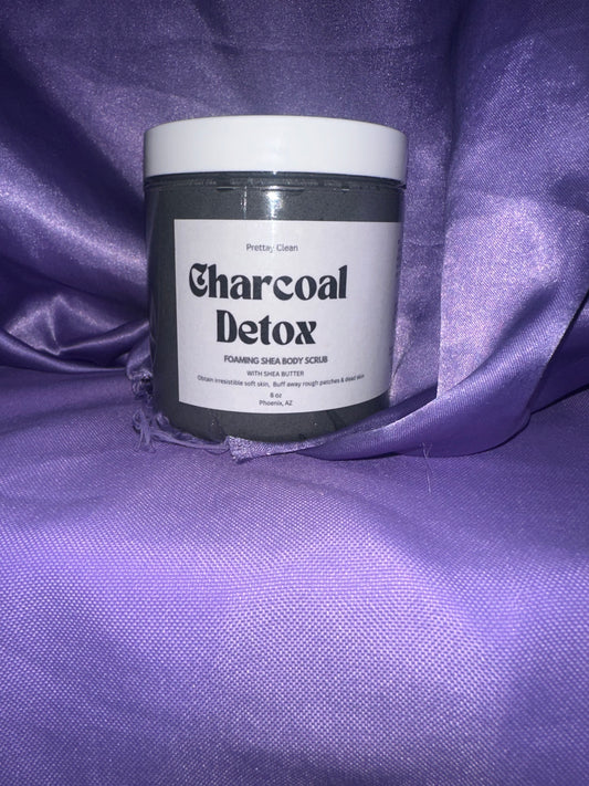 Charcoal Foaming Shea Body Scrub (essential oil)